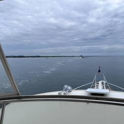 The Blue Angels make smoke. Can you see them?