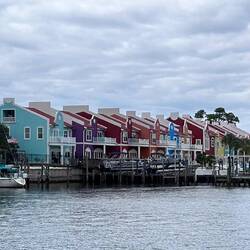 Colourful pastel shades, similar to many we saw along the Atlantic ICW.
