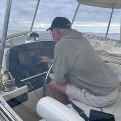 Preston checks the chart...