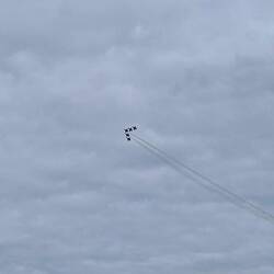 The Angels are tucked into a delta formation