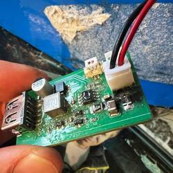 Melted USB Charging Board