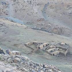 Small villages on the slopes on the way down