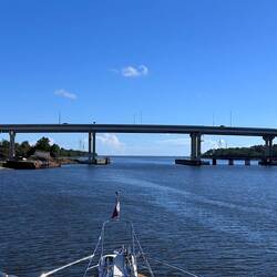 The end of The Ditch. Looking out into West Bay.
