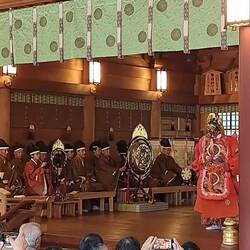 Gagaku ceremony. Not exactly a toe-tapper, musically speaking.
