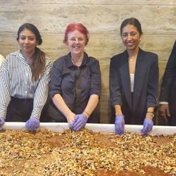 Christmas cake mixing