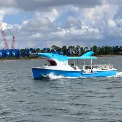 You sometimes see some crazy craft. This one passed us.