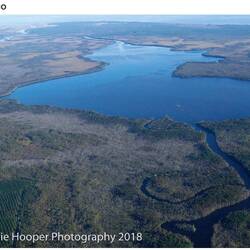 Looking east to Apalachicola and the Gulf at the mouth of the Jackson River