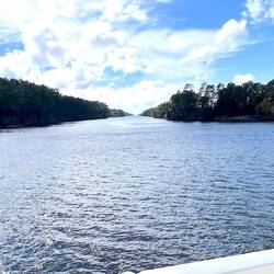 Passing the junction of the canal to Port St Joe... 5 miles in a straight line