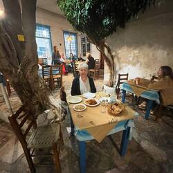 Dinner with one cat so far