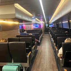 Empty ferry after Poros