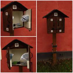 Die Kirche war leider geschlossen, aber Pilgerstempel kann man bekommen.