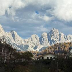 Die Dolomiten zeigen sich von der schönsten Seite.