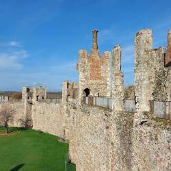 Framlingham Castle; view of the walls from the walls