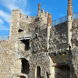 Framlingham Castle; Tudor chimneys