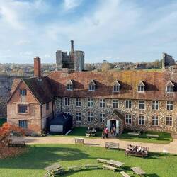 Framlingham Castle; view inside from the walls