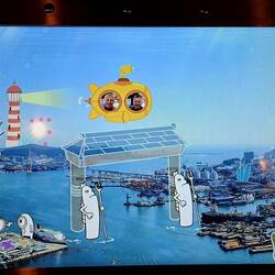 A fun little touristy pic -- we're in the yellow submarine.