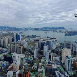 View from Busan Tower observation deck.