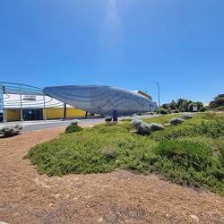 Dolphins discovery centre, looks like a whale.