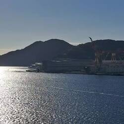 Panorama of our departure.