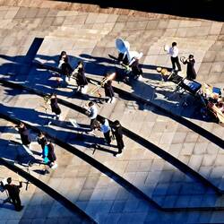 The Nagasaki High School Band came out to send us off.