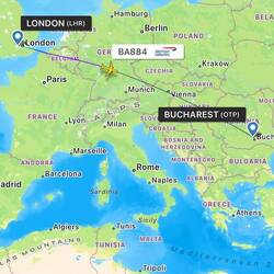 Our route London to Bucharest