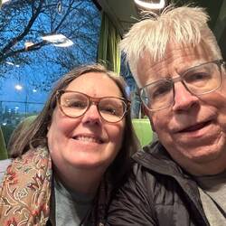 On the bus from the airport to the hotel in Bucharest, Romania