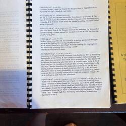 Tagebuch 1 Seite fotografiert