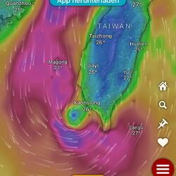 Vorhersage Stand heute für Mittwoch... wir bleiben wohl noch eine Nache länger 🙈