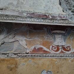Les stucs peints des thermes du forum