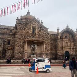 Impressive church as we pass through Lampa town