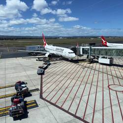 VH-VXA at the gate in ADL.