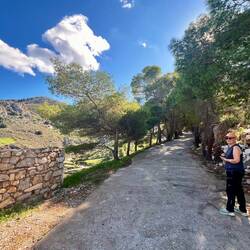 Heading back inland, behind a farm