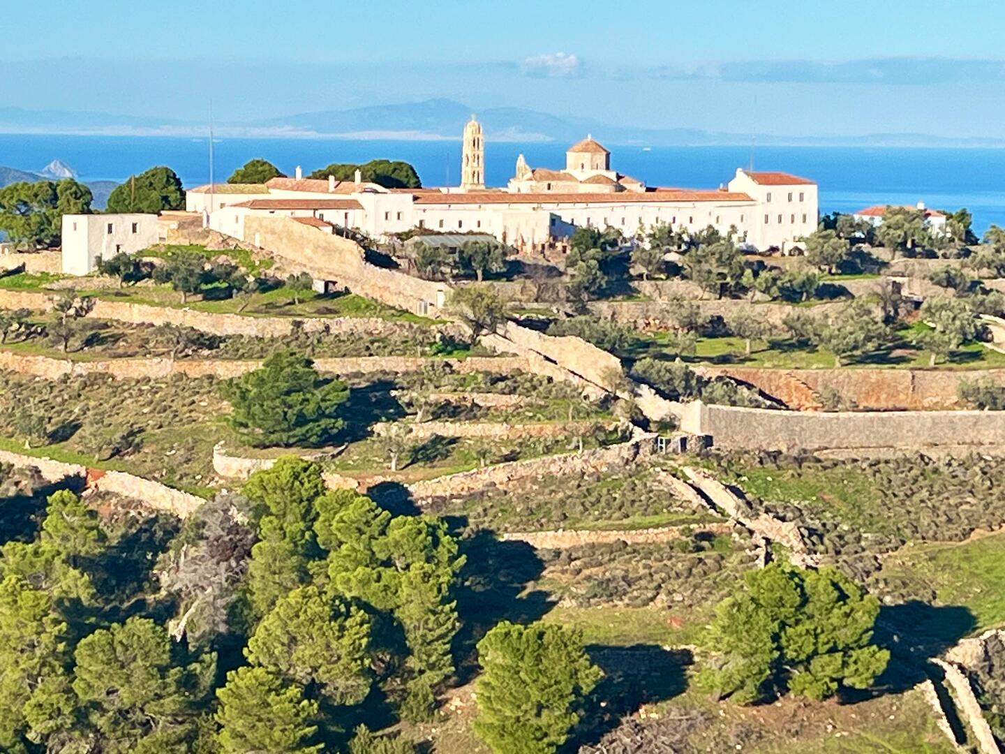 Monastery from half-way up the mountain