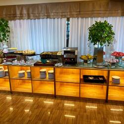 Ein Teil des Frühstücks-Buffets