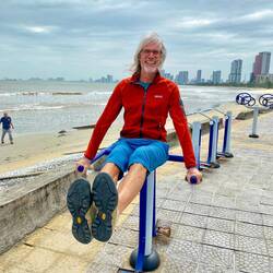 Ein bisschen Sport am Strand