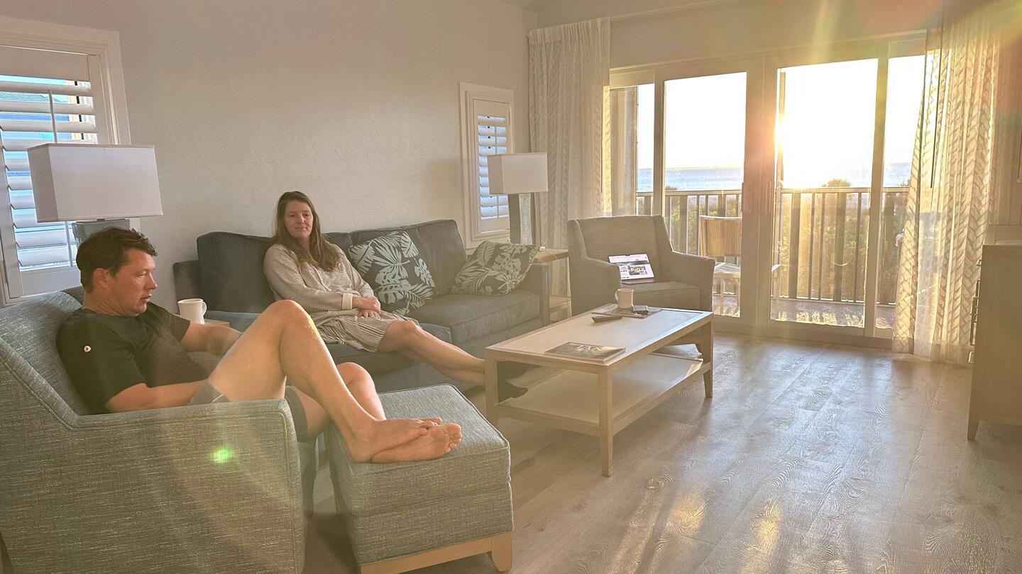 Morning Sun poking through the window