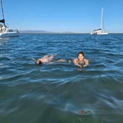 Eine Runde im Meer 🌊 erfrischen bevor heute die lange Fahrstrecke mit 600 km dran ist