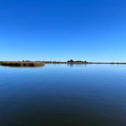 From our mooring - high tide on a calm and warmer day