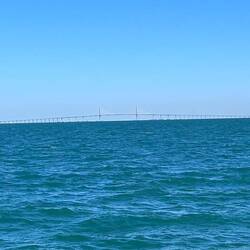 The impressive Sunshine Skyway bridge