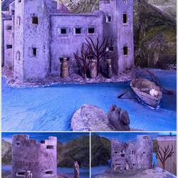 Model of the Castelli di Cannero ... in the crypt of San Giorgio — Cannero, Italy.