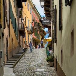 Charming streetscape — Cannobio, Italy.