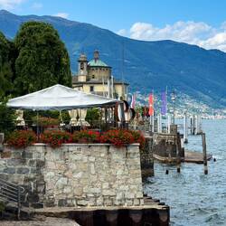 Along the lakefront promenade — Cannobio, Italy.