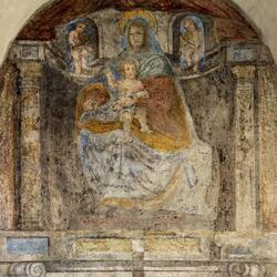 Fresco on a building — Cannobio, Italy.