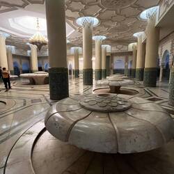 In the basement of the Mosque, where the worshippers wash themself before praying.