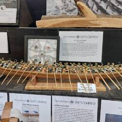 The Longshed; model of the rowing ship