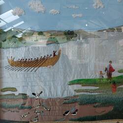 Tapestry of the rowing boat