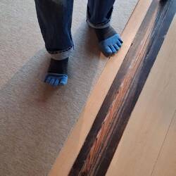 Socken der Japanerin, die mich "im" großen Stiefel fotografiert hat