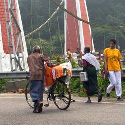 Check out these two people carting their goods.