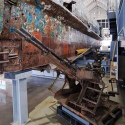 A ZPU-2 anti-aircraft gun. yikes.