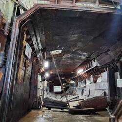 007 rear door holding smaller spy ship